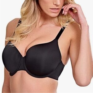 PANACHE Black Porcelain Elan Plunge
Satin Bra 32GG